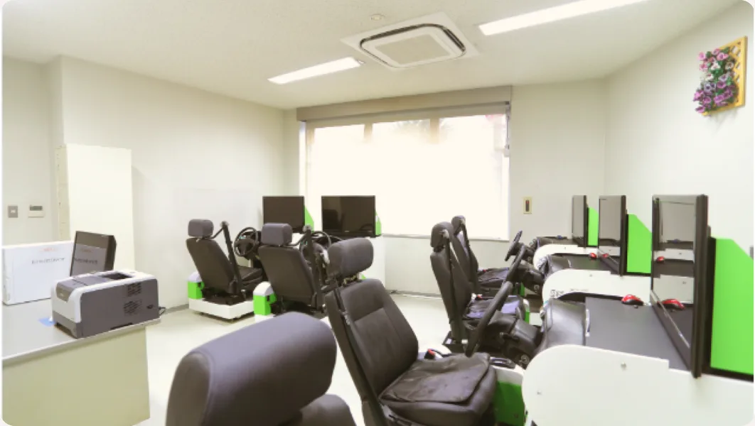 The driving simulator room