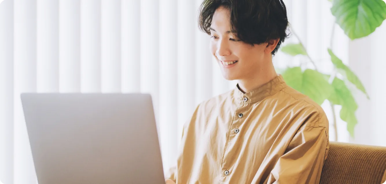 Student applying online with a laptop