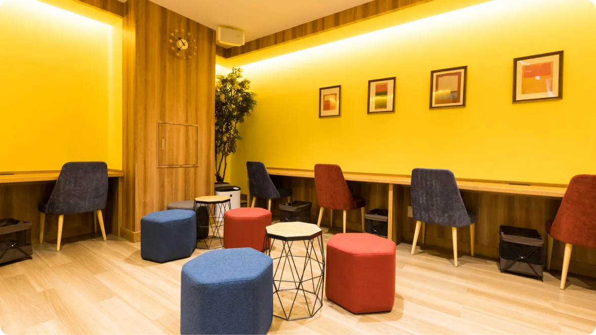 The dedicated VIP lounge for English Plan students