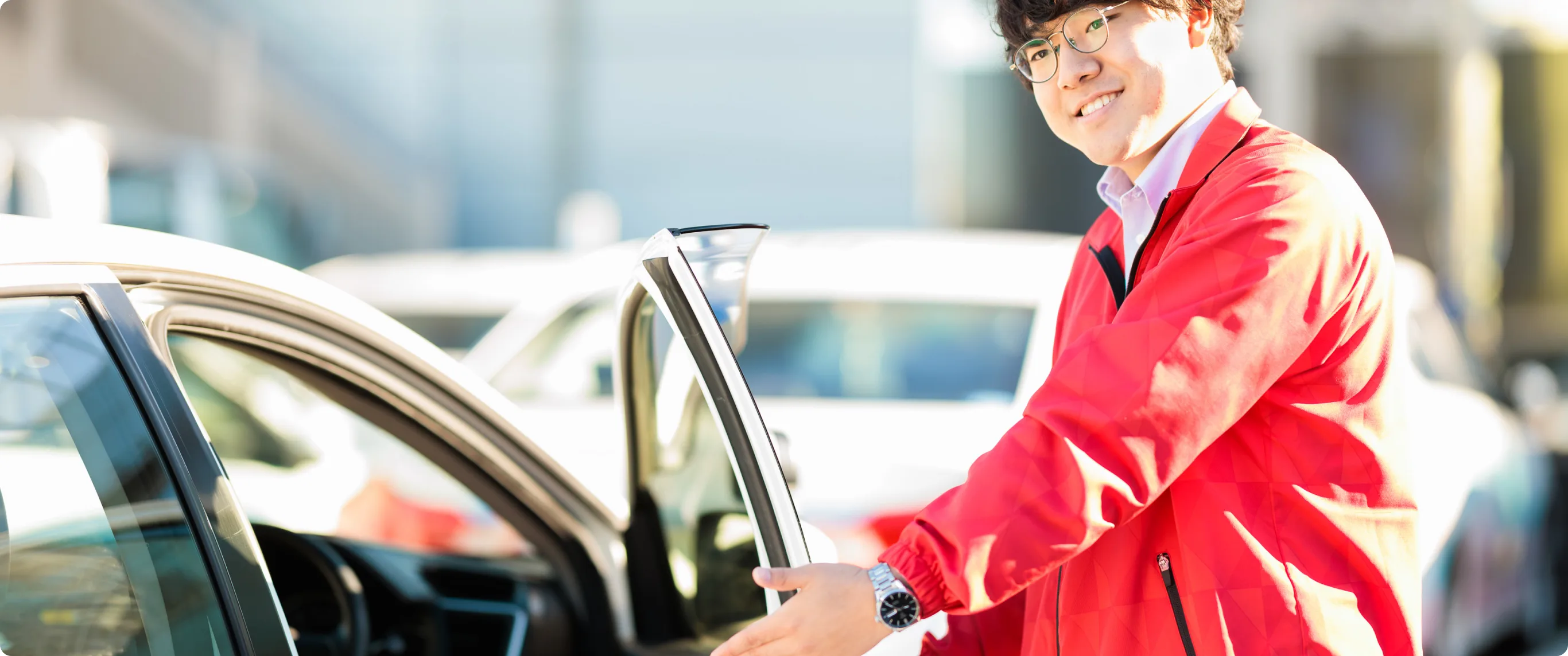 Instructor and student in a training car