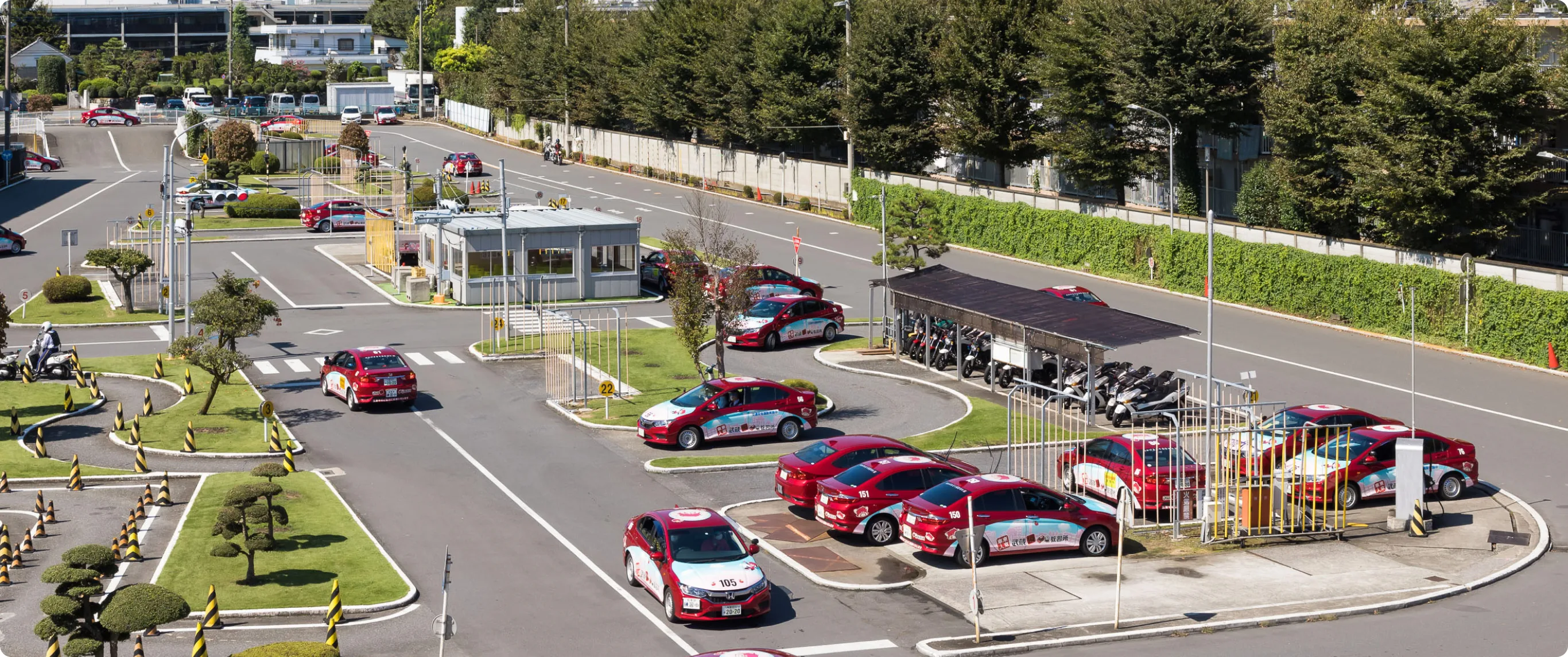 Overhead view of the Musashisakai driving course
